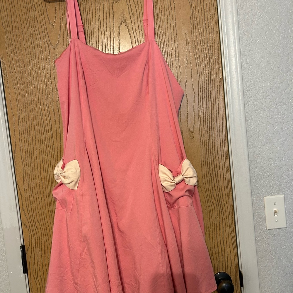 Torrid Flamingo Plume Dress with Bow Details